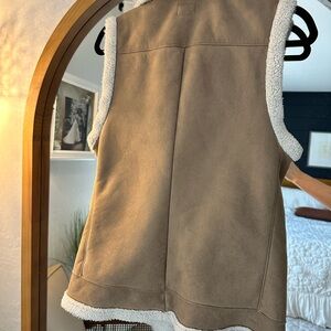 Ralph Lauren Women's Brown Sherpa Vest